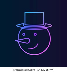 Snowman in a hat nolan icon. Simple thin line, outline illustration of Christmas joy icons for UI and UX, website or mobile application