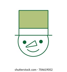 snowman head character isolated icon
