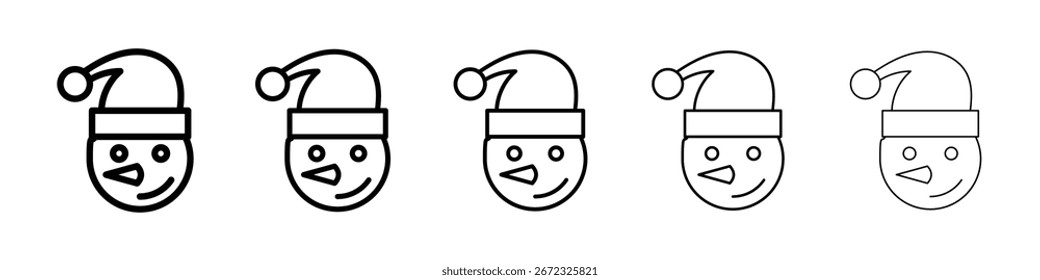 Snowman head icon for mobile concept and web design.