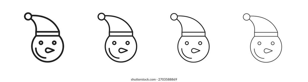 Snowman head icons symbol vector elements for infographic web