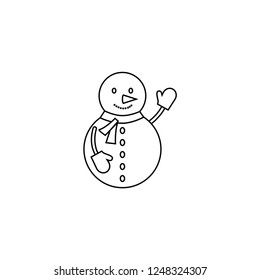 Snowman Hello Icon