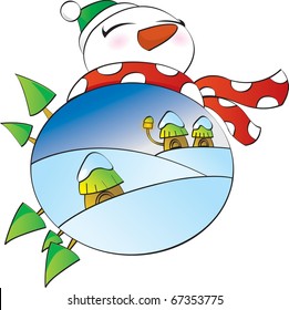Snowman in Holiday