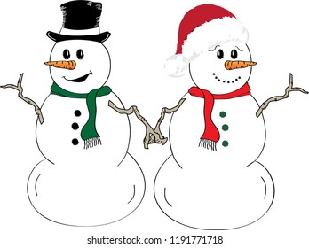 Snowman, holiday, winter