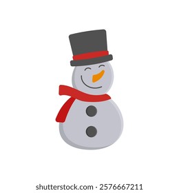 Snowman, Holidays Vector Illustration isolated