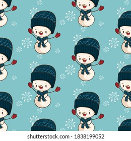 Snowman hug pattern EPS 10