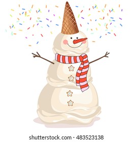 Snowman ice cream.