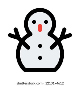Snowman, an ice scuplture
