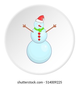 Snowman icon. artoon illustration of snowman vector icon for web