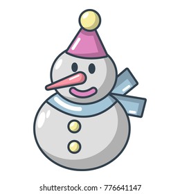 Snowman icon. Cartoon illustration of snowman vector icon for web