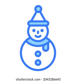 Snowman icon, Christmas and celebrations. Outline symbol collection. Editable vector Design