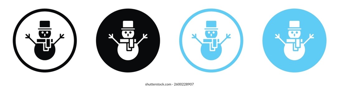 Snowman icon collection. vector illustration set