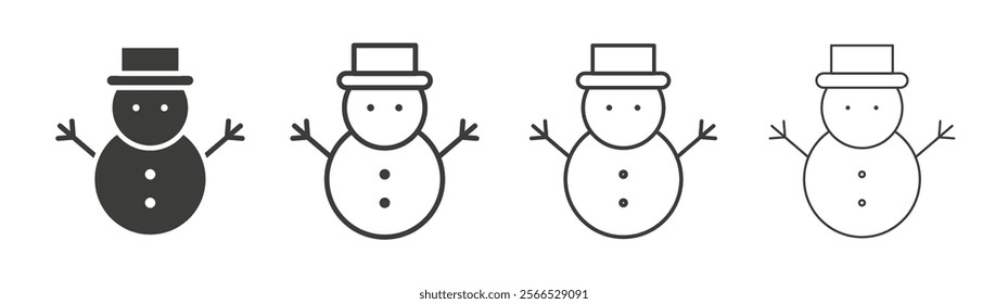 Snowman icon collection for website design, app, UI design.