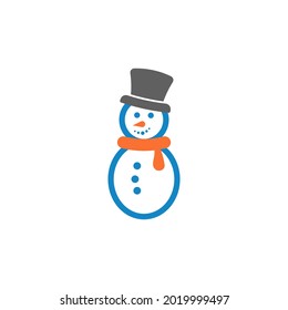 Snowman icon design illustration template