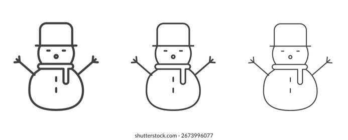 Design de ícone de boneco de neve, adequado para web, infográficos, interface e aplicativos.