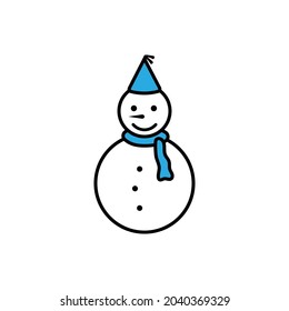 Snowman icon design template illustration isolated