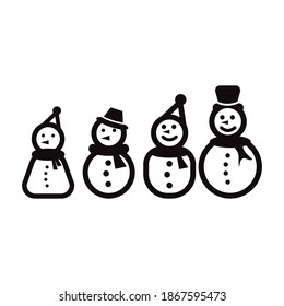 Plantilla de diseño de icono Snowman vector ilustración aislada