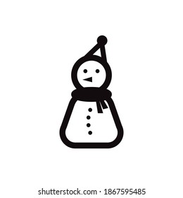 Snowman icon design template vector isolated illustration