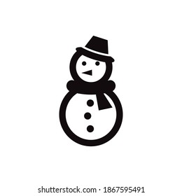 Snowman icon design template vector isolated illustration