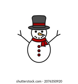 snowman icon design template vector isolated illustration