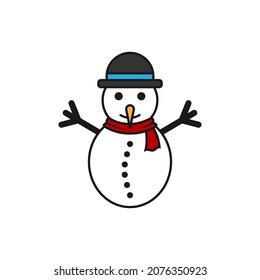 snowman icon design template vector isolated illustration