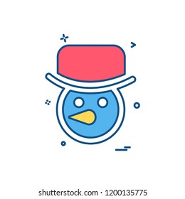 Snowman icon design vector