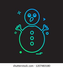 Snowman icon design vector