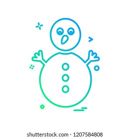 Snowman icon design vector