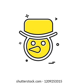 Snowman icon design vector