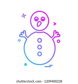 Snowman icon design vector