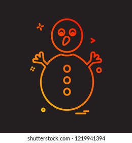 Snowman icon design vector