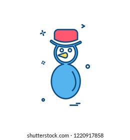 Snowman icon design vector