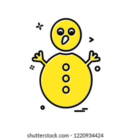 Snowman icon design vector