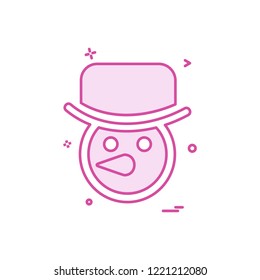 Snowman icon design vector