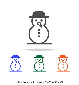 Snowman icon. Elements of Christmas holidays in multi colored icons. Premium quality graphic design icon. Simple icon for websites, web design, mobile app