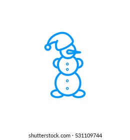  Snowman Icon Flat. 