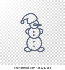  Snowman Icon Flat. 