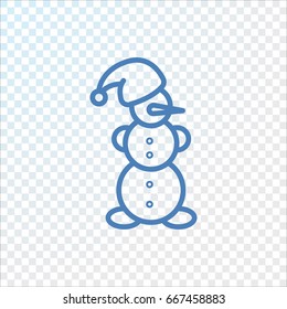  Snowman Icon Flat. 