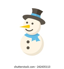 Snowman icon (flat design)