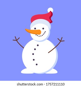 Snowman icon flat style isolated. Vector.