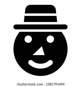 snowman icon glyph vector design