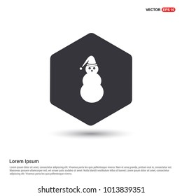Snowman Icon Hexa White Background icon template