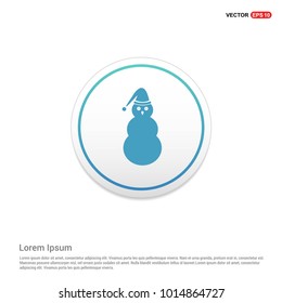 Snowman Icon Hexa White Background icon template