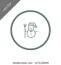snowman icon - illustration