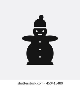 Snowman icon illustration isolated vector sign symbol