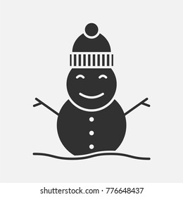 Snowman icon illustration isolated vector sign symbol