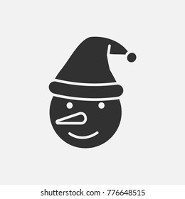 Snowman icon illustration isolated vector sign symbol