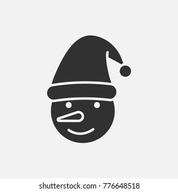 Snowman icon illustration isolated vector sign symbol