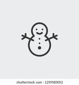 Snowman icon isolated on background. Christmas symbol modern, simple, vector, icon for website design, mobile app, ui. Vector Illustration