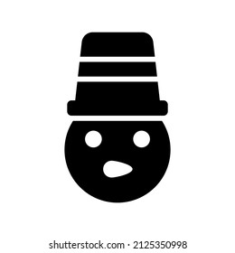 Snowman icon isolated on white background