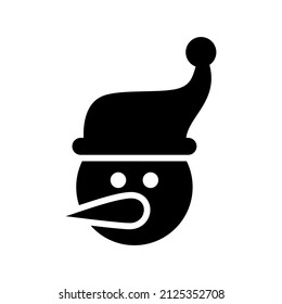 Snowman icon isolated on white background